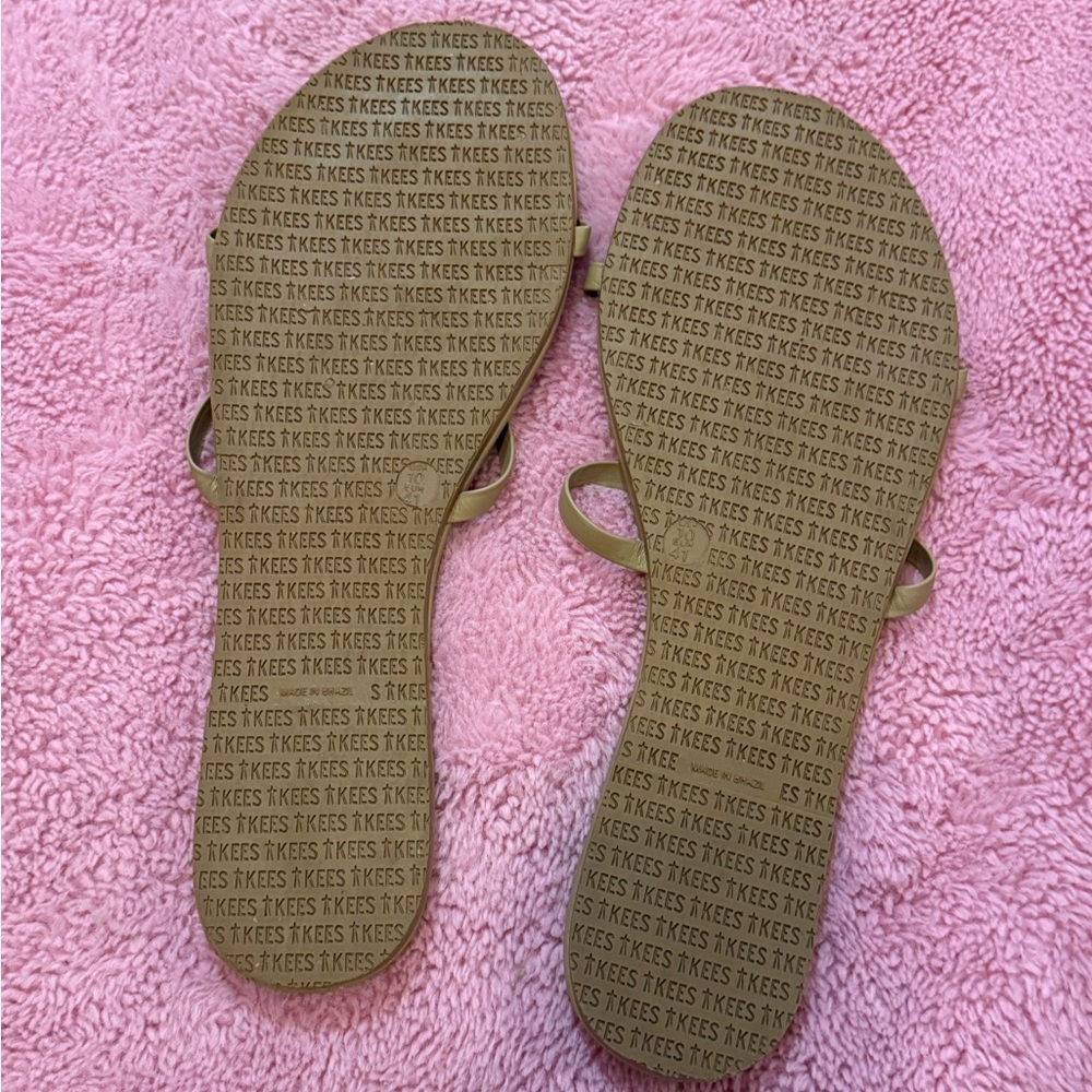 TKEES GEMMA TAN TWO STRAP SANDALS SIZE 10 NEW - Picture 3 of 4